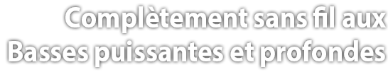 Complètement sans fil aux Basses puissantes et profondes.