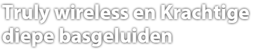 Truly wireless en Krachtige diepe basgeluiden